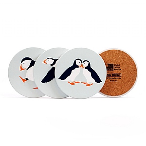 RSPB Puffin Ceramic Coasters Set of 4