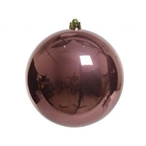 Decoris Velvet Pink Shatterproof Bauble 14cm
