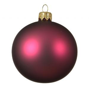 Decoris Magenta Matt Glass Bauble 8cm