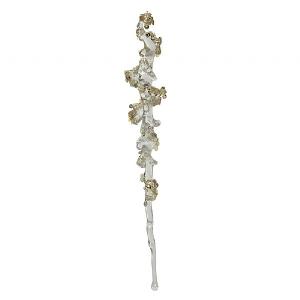 Decoris Transparent Icicle with Glitter Hanging Decoration