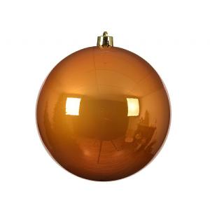 Decoris Amber Shatterproof Bauble 14cm