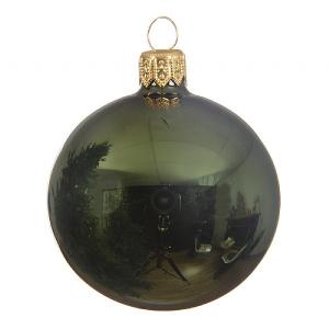 Decoris Pine Shiny Glass Bauble 8cm