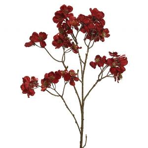 Decoris Red Dogwood with Gold Centre on Stem