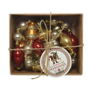 Decoris Assorted Antique Glass Bauble Garland 180cm