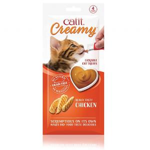 Catit Creamy Chicken Lickable Cat Treats 4 x 10g