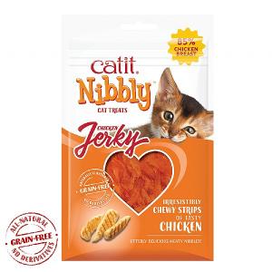 Catit Nibbly Jerky Chicken Cat Treats 30g