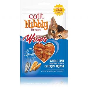 Catit Nibbly Wraps Chicken & Fish Cat Treats 30g