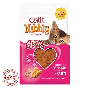 Catit Nibbly Grills Chicken & Prawn Flavour Cat Treats 30g