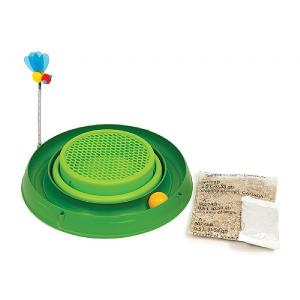 Catit Play Circuit Ball Toy With Grass Planter - Green