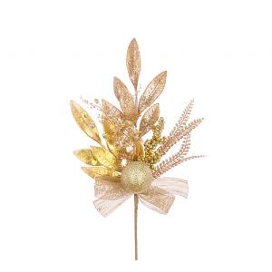 Gold Metallic Foliage Spray 45cm