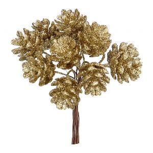 Gisela Graham Bunch of Gold Mini Cone Picks