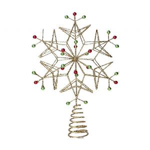 Gisela Graham Gold Wire Snowflake Tree Topper
