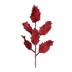 Gisela Graham Red Glittery Holly Pick