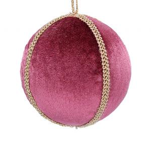 Gisela Graham Mauve Velvet Braid Bauble
