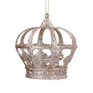 Gisela Graham Gold Glittery Acrylic Crown Tree Decoration
