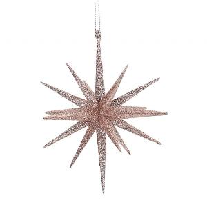Gisela Graham Pink Metal Bethlehem Star Tree Decoration