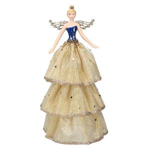 Gisela Graham Blue Gold Fairy Tree Topper