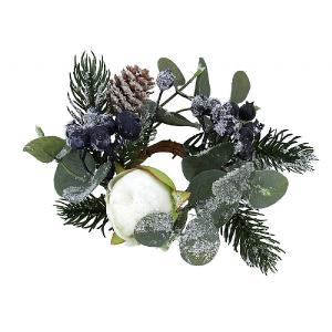 Gisela Graham Eucalyptus Blueberry Small Candle Ring