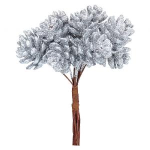 Gisela Graham Silver Mini Cone Bunch Pick