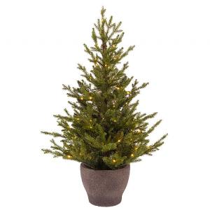 4ft Pre-Lit Oslo Potted Artificial Christmas Tree (Battery Operated)