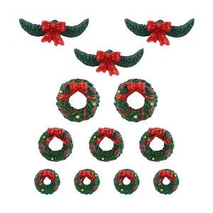 Lemax Garland And Wreaths (Set of 12)