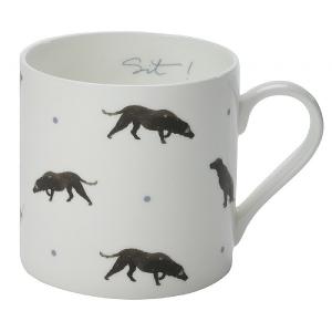 Sophie Allport Sit White Labrador Large Mug