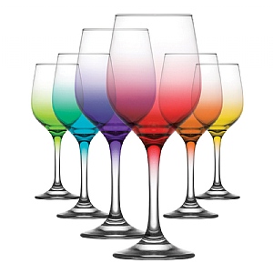 Simply Home Fame Ombre Wine Glasses - Set of 6