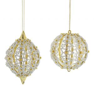 Festive 8cm Silver & Gold Filigree (Assorted Designs)