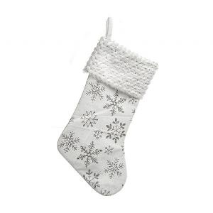 Festive White Snowflake Stocking