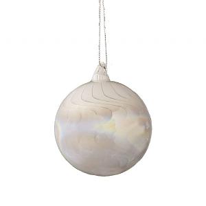 Festive 8cm Glass Pearl Glass Bauble