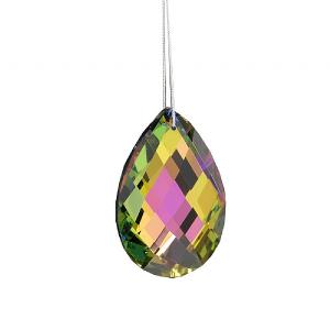 Festive 6cm Petrol Effect Oval Gem Tree Decoration