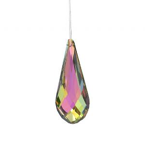 Festive 12cm Petrol Long Drop Gem Tree Decoration