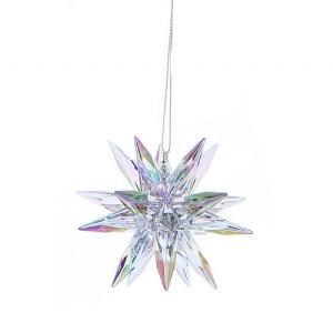 Festive 6cm Blue & Grey Iridescent Starburst