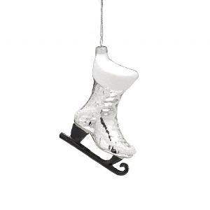 Festive 9cm Silver Glass Skate