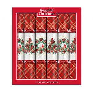 Luxury Red 14" Crackers - Pack of 12