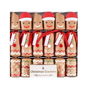 Harvey & Mason Gingerbread 12" Crackers - Pack of 6