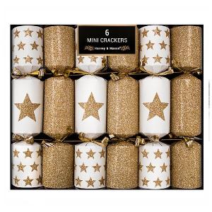 Mini Gold Star 8.5" Crackers - Pack of 6
