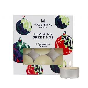 Wax Lyrical Made in England Seasons Greetings Tealights - Pack of 9