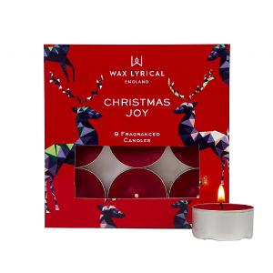 Wax Lyrical Made in England Christmas Joy Tealights - Pack of 9