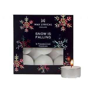 Wax Lyrical Made in England Snow Is Falling Tealights - Pack of 9