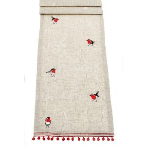 Peggy Wilkins Aubry Beige Table Runner 35cm x 190cm