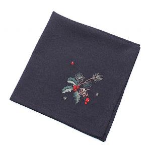 Peggy Wilkins Holly Trail Set of 4 Pewter Napkins