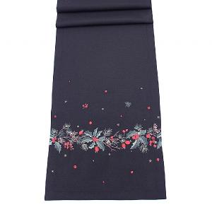 Peggy Wilkins Holly Trail Pewter Table Runner 35cm x 190cm