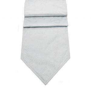 Peggy Wilkins Silver Holly White Table Runner 35cm x 190cm