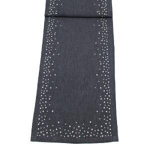 Peggy Wilkins Star Gazing Pewter Table Runner 35cm x 190cm