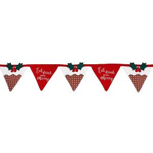 Peggy Wilkins Christmas Pudding Bunting 210cm