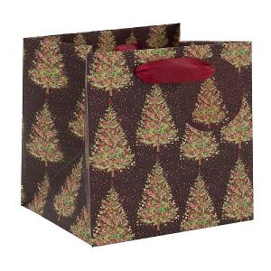 Glick Wine Christmas Fir Short Gift Bag