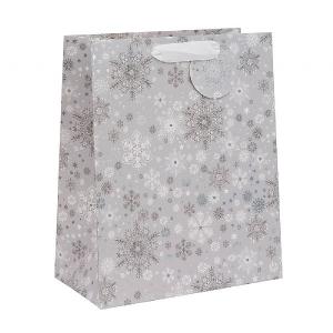 Glick Silver Snowflake Large Gift Bag