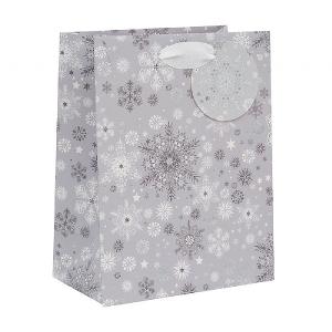 Glick Silver Snowflake Medium Gift Bag
