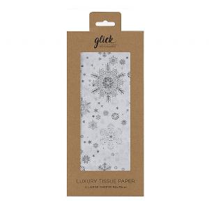 Glick Silver Snowflake Tissue Paper